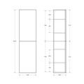 Шкаф подвесной BelBagno DUE-1500-2A-SC-BM-P Белый металлик, ручки - Матовый тёмный никель DUE-1500-2A-SC-BM-P;RS333MDN.4/160