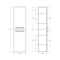Шкаф подвесной CEZARES ECO-1500-2A-SC-SPF-P Sapfiro ECO-1500-2A-SC-SPF-P;RS156BL.3/96