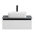 Тумба со столешницей подвесная CEZARES SLIDER 80 Bianco Opaco, столешница SLD-80/48-MNO SLIDER-800-1C-SO-BO;SLD-80/48-MNO