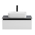 Тумба со столешницей подвесная CEZARES SLIDER 80 Bianco Opaco, столешница SLD-80/48-MNO SLIDER-800-1C-SO-BO;SLD-80/48-MNO