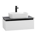 Тумба со столешницей подвесная CEZARES SLIDER 80 Bianco Opaco, столешница SLD-80/48-MNO SLIDER-800-1C-SO-BO;SLD-80/48-MNO