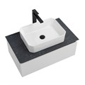 Тумба со столешницей подвесная CEZARES SLIDER 80 Bianco Opaco, столешница SLD-80/48-MNO SLIDER-800-1C-SO-BO;SLD-80/48-MNO