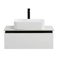 Тумба со столешницей подвесная CEZARES SLIDER 80 Bianco Opaco, столешница SLD-80/48-BO SLIDER-800-1C-SO-BO;SLD-80/48-BO