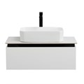 Тумба со столешницей подвесная CEZARES SLIDER 80 Bianco Opaco, столешница SLD-80/48-BO SLIDER-800-1C-SO-BO;SLD-80/48-BO