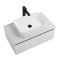 Тумба со столешницей подвесная CEZARES SLIDER 80 Bianco Opaco, столешница SLD-80/48-BO SLIDER-800-1C-SO-BO;SLD-80/48-BO