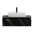 Тумба со столешницей подвесная CEZARES SLIDER 100 Чёрный фьюжн, столешница SLD-100/48-MNO SLIDER-1000-1C-SO-NF-P;SLD-100/48-MNO