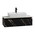 Тумба со столешницей подвесная CEZARES SLIDER 100 Чёрный фьюжн, столешница SLD-100/48-BO SLIDER-1000-1C-SO-NF-P;SLD-100/48-BO