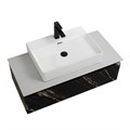 Тумба со столешницей подвесная CEZARES SLIDER 100 Чёрный фьюжн, столешница SLD-100/48-BO SLIDER-1000-1C-SO-NF-P;SLD-100/48-BO