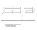 Тумба со столешницей подвесная CEZARES SLIDER 100 Дуб тангент, столешница SLD-100/48-BO SLIDER-1000-1C-SO-RT-P;SLD-100/48-BO
