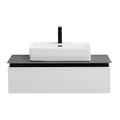 Тумба со столешницей подвесная CEZARES SLIDER 100 Bianco Opaco, столешница SLD-100/48-MNO SLIDER-1000-1C-SO-BO;SLD-100/48-MNO