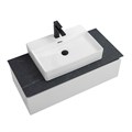 Тумба со столешницей подвесная CEZARES SLIDER 100 Bianco Opaco, столешница SLD-100/48-MNO SLIDER-1000-1C-SO-BO;SLD-100/48-MNO