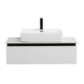 Тумба со столешницей подвесная CEZARES SLIDER 100 Bianco Opaco, столешница SLD-100/48-BO SLIDER-1000-1C-SO-BO;SLD-100/48-BO