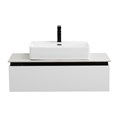 Тумба со столешницей подвесная CEZARES SLIDER 100 Bianco Opaco, столешница SLD-100/48-BO SLIDER-1000-1C-SO-BO;SLD-100/48-BO