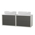 Тумба со столешницей подвесная CEZARES BELLAGIO 140 Grigio nuvola 55301;50179;50187