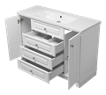 Ларго -120 Тумба напольная белая матовая с 3 ящ. П-Лар-07120-01-3Я