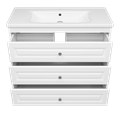 Ларго -100 Тумба напольная белая матовая с 3 ящ. П-Лар-07100-01-3Я Ларго -100 Тумба напольная белая матовая с 3 ящ. П-Лар-07100-01-3Я