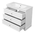 Ларго -100 Тумба напольная белая матовая с 3 ящ. П-Лар-07100-01-3Я Ларго -100 Тумба напольная белая матовая с 3 ящ. П-Лар-07100-01-3Я