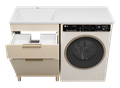 ENFIDA - 60 Тумба напольная 1 ящ. под стир. машину, бежевая мат. эмаль с Б/К ENF-07060-031Я