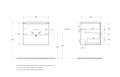 Тумба со столешницей подвесная BelBagno KRAFT 60 Bianco Opaco KRAFT-600-2C-SO-BO;KEP-60-BO