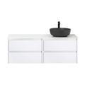 Тумба со столешницей и накладной раковиной подвесная BelBagno KRAFT 120 Bianco Opaco, раковина справа KRAFT-600-2C-SO-BO;EK-120-AS-BL-R