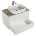 Тумба со столешницей и накладной раковиной подвесная BelBagno KRAFT 100 Bianco Opaco KRAFT-1000-2C-SO-BO;KEP-100-MCO