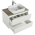 Тумба со столешницей и накладной раковиной подвесная BelBagno KRAFT 100 Bianco Opaco KRAFT-1000-2C-SO-BO;KEP-100-MCO