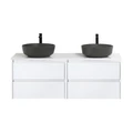 Тумба со столешницей EK-140-2-BL подвесная BelBagno KRAFT 140 Bianco Opaco KRAFT-700-2C-SO-BO;EK-140-2-BL