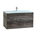 Тумба со стеклянной раковиной подвесная BelBagno KRAFT 90 Pino Pasadena, раковина белая KRAFT-900-2C-SO-PP;BB910/465-LV-VTR-BL