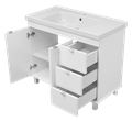Аврора -100 Тумба напольная 3 ящ. белая мат. эмаль П-Авр-06100-0143Я