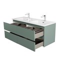 Тумба с четырьмя ящиками и раковиной на две чаши подвесная BelBagno KRAFT 120 Еловый Матовый, раковина BB1200-2-ETL KRAFT-1200-4C-SO-VO;BB1200-2-ETL