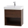 Тумба с раковиной подвесная с одним ящиком BelBagno NEON 60 Rovere Scuro, раковина белая NEON-600-1C-SO-RS;19060