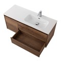 Тумба с раковиной подвесная с двумя ящиками и одной дверцей BelBagno KRAFT 120 Rovere Tabacco правая, раковина белая KRAFT-1200-2C-1A-SO-RT-R;BB1200ETL-R