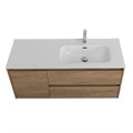 Тумба с раковиной подвесная с двумя ящиками и одной дверцей BelBagno KRAFT 120 Rovere Nebrasca Nature правая, раковина белая KRAFT-1200-2C-1A-SO-RNN-R;BB1200ETL-R
