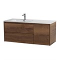 Тумба с раковиной подвесная с двумя ящиками и одной дверцей BelBagno KRAFT 100 Rovere Tabacco левая, раковина белая KRAFT-1000-2C-1A-SO-RT-L;BB1000ETL-L