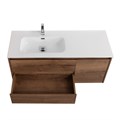 Тумба с раковиной подвесная с двумя ящиками и одной дверцей BelBagno KRAFT 100 Rovere Tabacco левая, раковина белая KRAFT-1000-2C-1A-SO-RT-L;BB1000ETL-L
