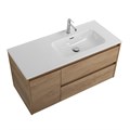 Тумба с раковиной подвесная с двумя ящиками и одной дверцей BelBagno KRAFT 100 Rovere Nebrasca Nature правая, раковина белая KRAFT-1000-2C-1A-SO-RNN-R;BB1000ETL-R