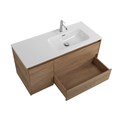 Тумба с раковиной подвесная с двумя ящиками и одной дверцей BelBagno KRAFT 100 Rovere Nebrasca Nature правая, раковина белая KRAFT-1000-2C-1A-SO-RNN-R;BB1000ETL-R