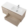 Тумба с раковиной подвесная с двумя ящиками и одной дверцей BelBagno KRAFT 100 Rovere Galifax Bianco правая, раковина белая KRAFT-1000-2C-1A-SO-RGB-R;BB1000ETL-R