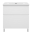 Лаки - 80 Тумба напольная  с 2 ящ. белая П-Лак-01080-0112Я Лаки - 80 Тумба напольная  с 2 ящ. белая П-Лак-01080-0112Я