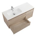 Тумба с раковиной подвесная с двумя ящиками и одной дверцей BelBagno KRAFT 100 Rovere Galifax Bianco левая, раковина белая KRAFT-1000-2C-1A-SO-RGB-L;BB1000ETL-L