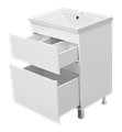 Лаки - 60 Тумба напольная  с 2 ящ., белая П-Лак-01060-0112Я
