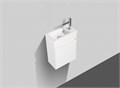 Тумба с раковиной подвесная с дверкой BelBagno PIETRA MINI 46-R Bianco Lucido, раковина белая PIETRA MINI-460-1A-SO-BL-R;BB-460-PM-LVB