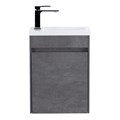 Тумба с раковиной подвесная с дверкой BelBagno PIETRA MINI 40-R Bianco Lucido, раковина белая PIETRA MINI-400-1A-SO-BL-R;BB-400-PM-LVB