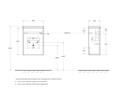 Тумба с раковиной подвесная с дверкой BelBagno PIETRA MINI 40-R Bianco Lucido, раковина белая PIETRA MINI-400-1A-SO-BL-R;BB-400-PM-LVB