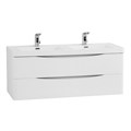Тумба с раковиной подвесная на две чаши BelBagno ANCONA-N 120 Bianco Lucido, раковина белая 878847622