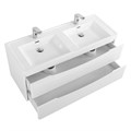 Тумба с раковиной подвесная на две чаши BelBagno ANCONA-N 120 Bianco Lucido, раковина белая 878847622