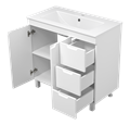 Оптима - 90 Тумба напольная с 3 ящ. 2 дв. белая эмаль П-Опт-07090-011П3Я - фото 39923 Оптима - 90 Тумба напольная с 3 ящ. 2 дв. белая эмаль П-Опт-07090-011П3Я - фото 39923