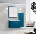 Тумба с раковиной подвесная CEZARES ТИФФАНИ (TIFFANY) 60 Blu Petrolio, раковина белая 54947;50202