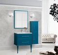 Тумба с раковиной подвесная CEZARES ТИФФАНИ (TIFFANY) 60 Blu Petrolio, раковина белая 54947;50202