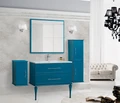 Тумба с раковиной подвесная CEZARES ТИФФАНИ (TIFFANY) 100 Blu Petrolio, раковина белая 54953;50200